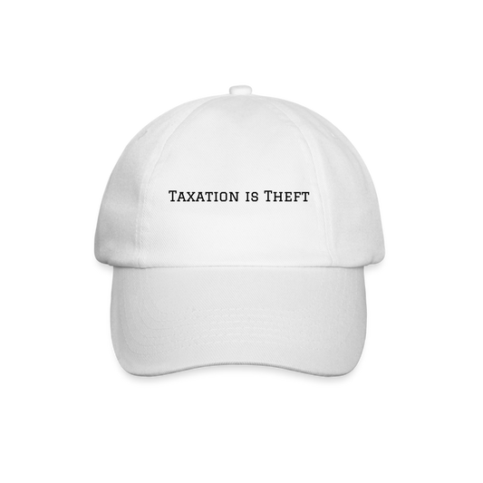 Taxation is Theft Cap - white/white